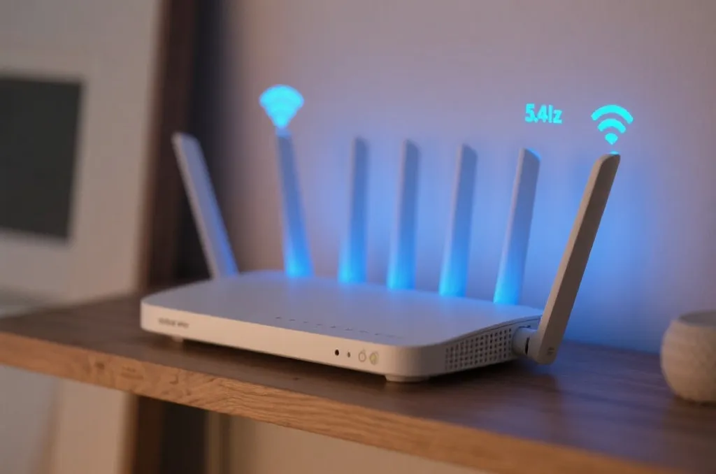 双频路由器5G频段优化无线投屏延迟示意图